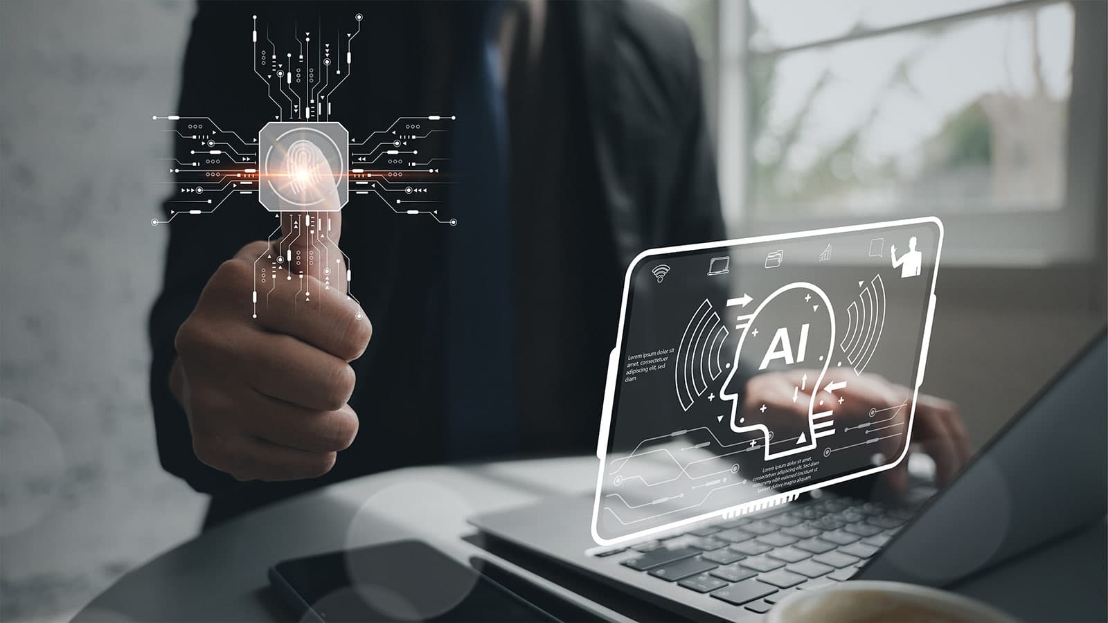 AI strategy roadmap on a gradient