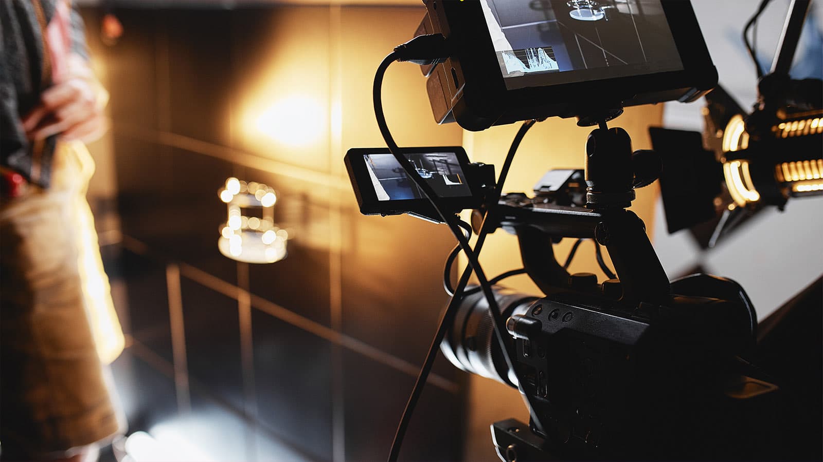 Video production storyboard on a coral gradient