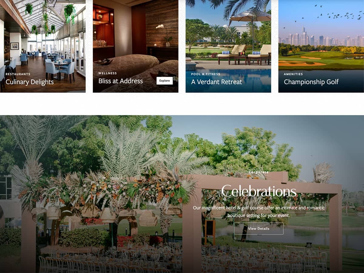 Dining, wellness, pool and championship golf amenities