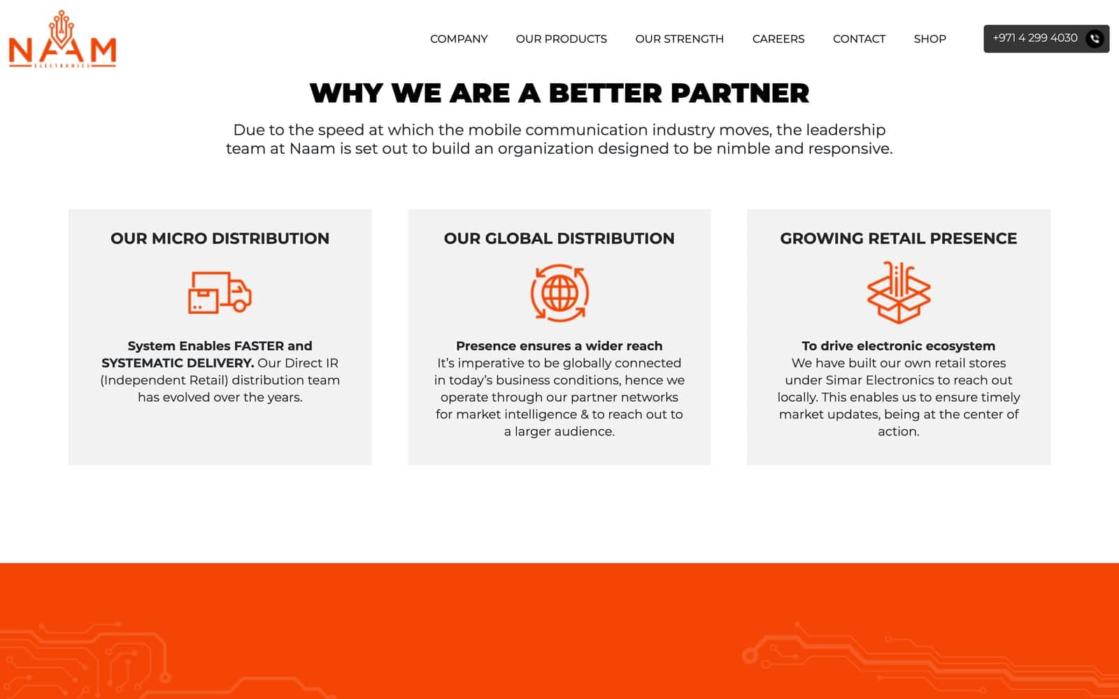 Why we're a better partner — micro, global and retail distribution